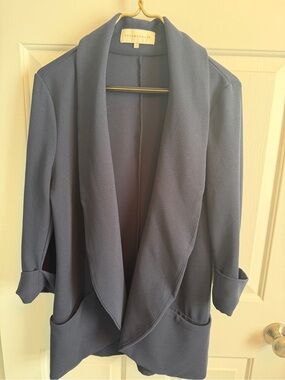 French Mauve Open Front Draped Blazer